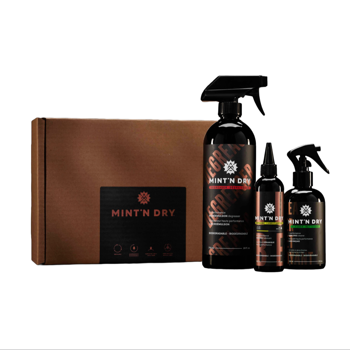 BIKE CLEANING MAINTENANCE KIT MINT'N DRY