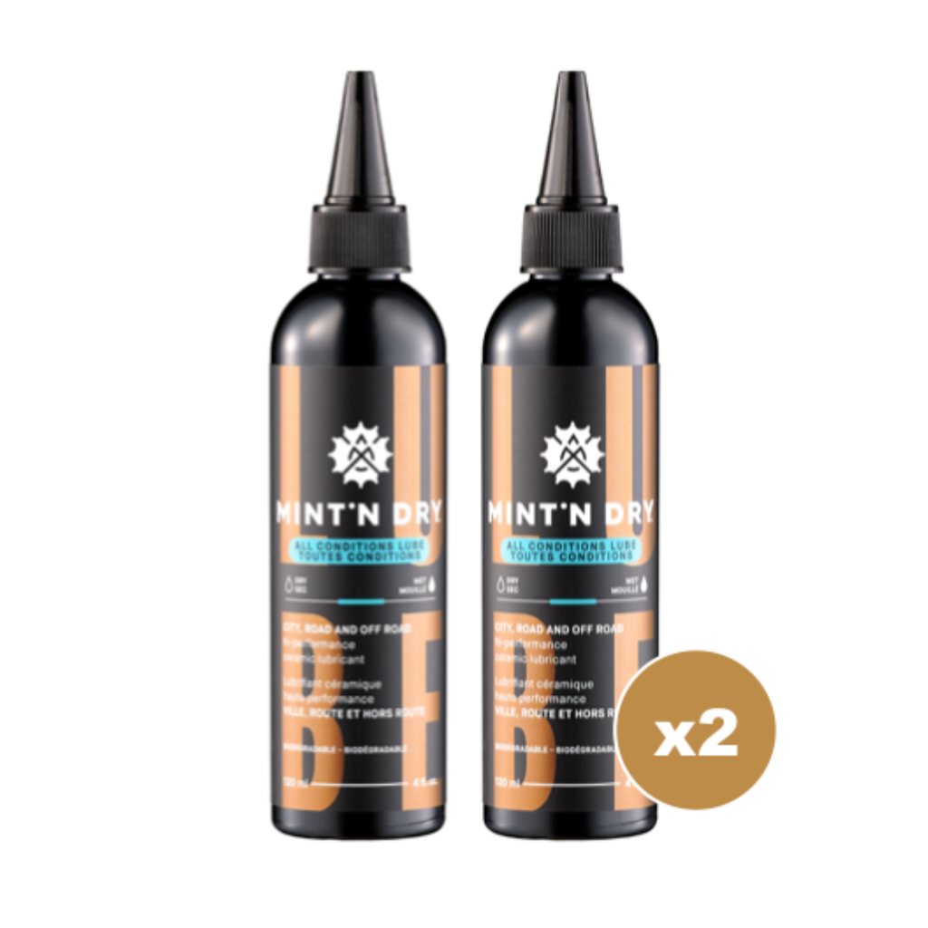 MINT'N DRY BIKE CERAMIC LUBE - ALL WEATHER CONDITIONS X2