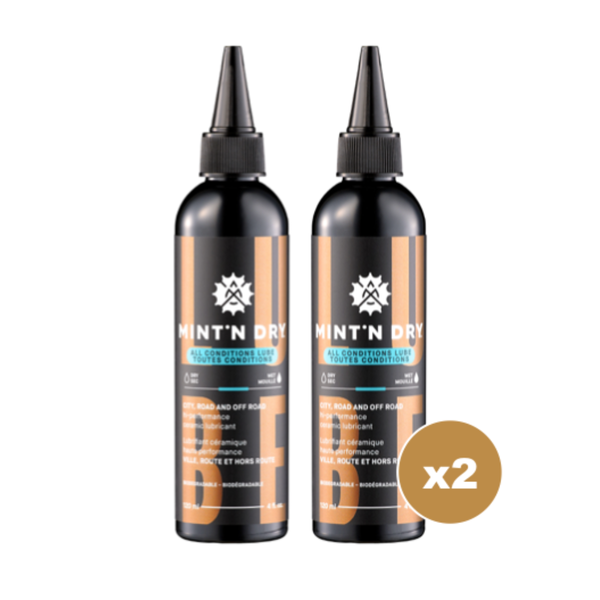 MINT'N DRY BIKE CERAMIC LUBE - ALL WEATHER CONDITIONS X2