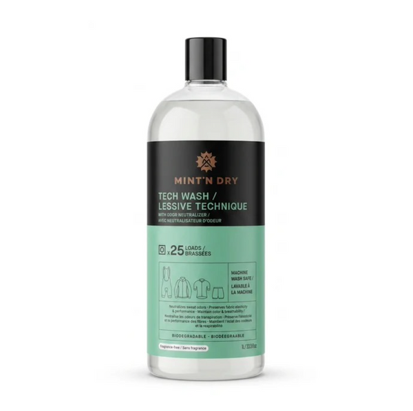 Lessive technique MINT’N DRY – Détergent et neutralisant d’odeurs pour vêtements de sport